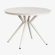 Valerie Ronde Aluminium Eettafel Gardenia Wit & Ø100 Cm - Sklum