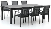 Diningset Bernstein  | 6 personen glas | Tuinset stapelbaar | 7-delig | Kees Smit Tuinmeubelen