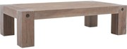 Goossens Salontafel Houston rechthoekig, hout eiken grijs, stijlvol landelijk, 150 x 40 x 80 cm