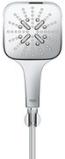 GROHE Rainshower SmartActive 130 Cube Handdoucheset - 3 straalsoorten - vierkant - met houder - gladde slang - 150cm - chroom 26589000