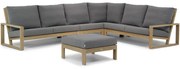 Hoek loungeset 6 personen Teak Old teak greywash  Lifestyle Garden Furniture Pure Island