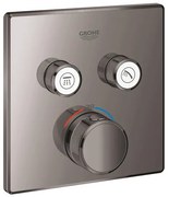 Grohe Grohtherm SmartControl Inbouwthermostaat - 3 knoppen - vierkant - hard graphite 29124A00