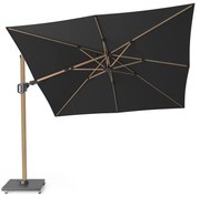 Challenger T2 premium zweefparasol 300x300 cm teak mast faded black