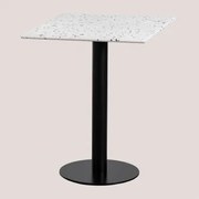 Vierkante Bartafel In Terrazzo (60x60 Cm) Dolce Wit - Sklum