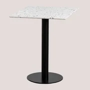 Vierkante Bartafel In Terrazzo (60x60 Cm) Dolce Wit - Sklum