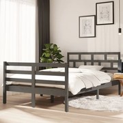 vidaXL Bedframe massief grenenhout grijs 120x200 cm