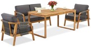 Tuinmeubelen van acaciahout Mumbai Apetito 4 Garden Point