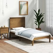 vidaXL Bedframe massief hout honingbruin 75x190 cm 2FT6 Small Single