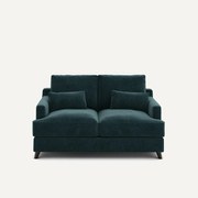 2-zits compacte bank in chenille fluweel, Alwine