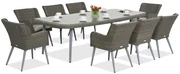 Exclusieve dining tuinset met grote tafel Córdoba voor 8 personen Garden Point grijs