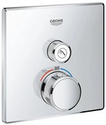 Grohe SmartControl Inbouwthermostaat - 2 knoppen - vierkant - chroom 29123000