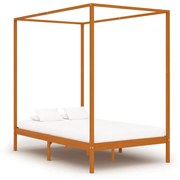 vidaXL Hemelbedframe massief grenenhout honingbruin 140x200 cm