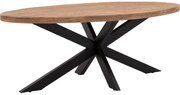 Goossens Eettafel Zida, Ovaal 210 x 100 cm strak blad