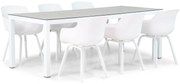 Tuinset 6 personen 220 cm Kunststof Wit Lifestyle Garden Furniture Salina/Margao
