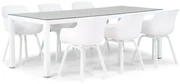 Tuinset 6 personen 220 cm Kunststof Wit Lifestyle Garden Furniture Salina/Margao