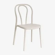 Set Van 4 Mizzi Stapelbare Eetkamerstoelen Tapioca Beige - Sklum