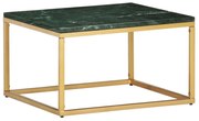 vidaXL Salontafel 60x60x35 cm echt steen met marmeren textuur groen