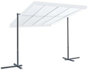 vidaXL Prieel met kantelbaar schuifdak 350x253x196 cm crèmekleurig