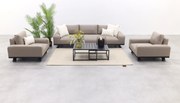Barcelona/Royalty Sunbrella stoel-bank loungeset - Taupe - 5-delig