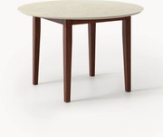 Ronde eettafel Jackson met travertijn effect, in verschillende formaten