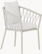 Bouclé tuin eetstoelen Linos met armleuning, 2-delig