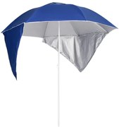 vidaXL Strandparasol met zijwanden 215 cm blauw