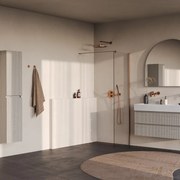 Brauer Oblivion inloopdouche helder glas 50cm koper geborsteld PVD