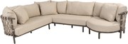 Ezra modulaire organische hoek loungeset 3 delig terre 4 Seasons Outdoor