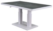 Pacific lounge-diningtafel 140x85xH49-72 cm in hoogte verstelbaar aluminium wit