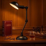 Bureaulamp Princeton Antiek Zwart