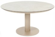 Taste by 4 Seasons Sarah low dining tuintafel latte met geprint keramisch blad Ø 130 cm SALE Tuintafel beige weerbestendig