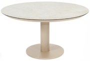 Taste by 4 Seasons Sarah low dining tuintafel latte met geprint keramisch blad Ø 130 cm Tuintafel   beige weerbestendig