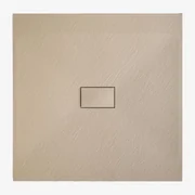 Vierkante Antislip En Extra Platte Smc-hars Douchebak Soho Licht Zandbruin & 100 X 100 Cm - Sklum