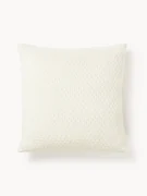 Zacht gebreide chenille kussenhoes Everly
