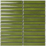 The Mosaic Factory Sevilla smalle vinger 2cm mozaïek tegels 30x30 groen