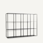 Wandboekenkast in staal, hoogte 100,6 cm, PARALLEL