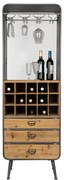 Dutchbone Vino Open Houten Wijnkast - 56x38x170cm.