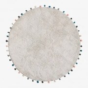 Ronde Katoenen Vloerkleed Ø126 Cm Cinder Kids Gris Nube - Sklum