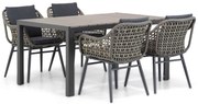 Tuinset 4 personen 155 cm Aluminium/wicker Taupe Lifestyle Garden Furniture Dolphin/Young