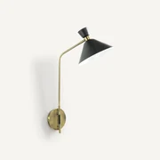 Wandlamp in used messing, Zoticus