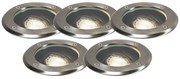 Set van 5 buiten grondspots RVS IP65 - Delux Modern GU10 IP65 Buitenverlichting