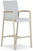 Barstoel Aluminium/textileen Taupe-naturel-bruin Lifestyle Garden Furniture Brandon