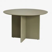 Ronde Eettafel Van Mdf (ø120 Cm) Saonara Groen – Salie - Sklum