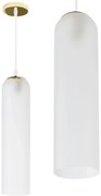 Hangende Glazen Plafondlamp Wit Goud APP665-1CP