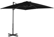 vidaXL Zweefparasol met aluminium paal 250x250 cm zwart