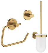 GROHE Essentials Toilet accessoireset 3-delig met toiletborstelhouder, handdoekhaak en toiletrolhouder zonder klep Brushed cool sunrise sw99005/sw99029/sw99045/