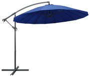 vidaXL Zweefparasol met aluminium paal 3 m blauw