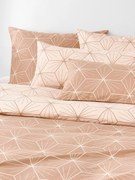 Omkeerbaar dekbedovertrek Ilda met geometrische print