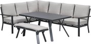 Garden Impressions Senja lounge dining set 4-delig links - sandstone