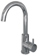 Brauer Chrome Edition ColdStart wastafelkraan hoog met draaibare ronde uitloop model B chroom